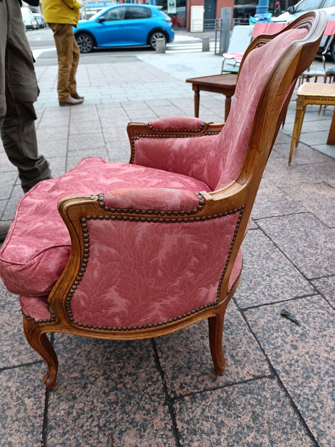 Pair of antique armchairs louis xv style
