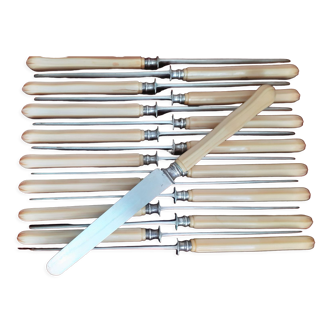 Antique meat and cheese knives ivory handles