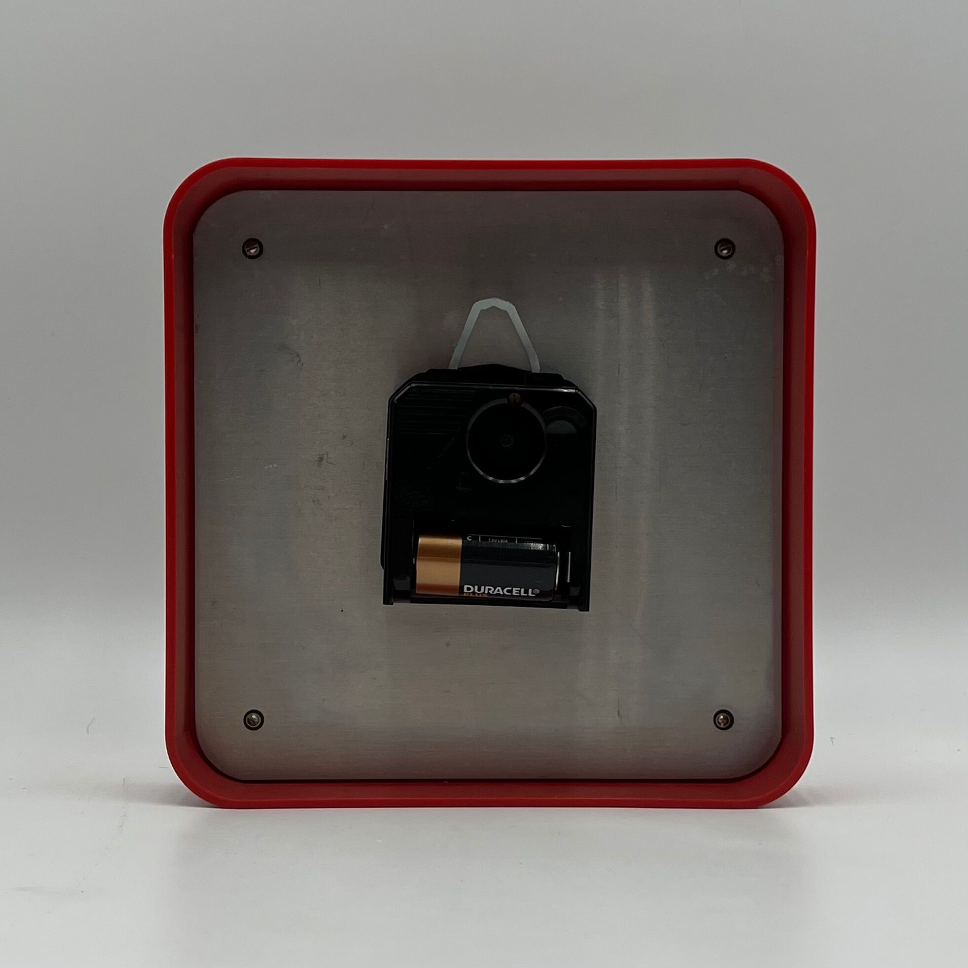 Space age Bayard 70s wall clock vintage orange, made in France