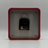 Space age Bayard 70s wall clock vintage orange, made in France