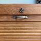 Oak filing cabinet with curtains (renovated)