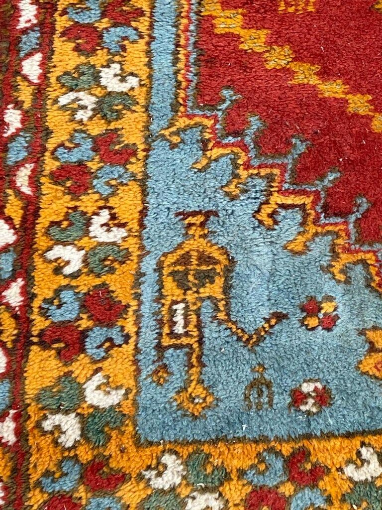 Mid-century Turkish Ushak carpet 144x82cm