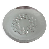 Vintage Pressed Glass Serving Plate – Bubble Wreath Design