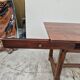 19th century solid walnut Burgundy farmhouse table with two drawers - 1m82