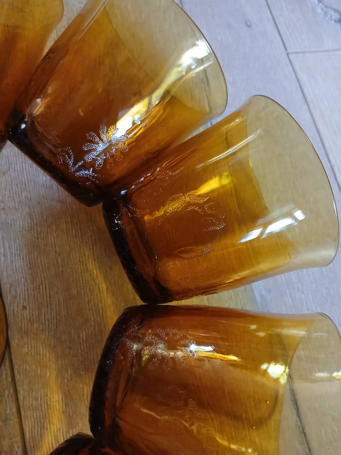 12 antique Vereco water glasses