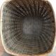 Large wicker/vintage bamboo laundry basket with lid