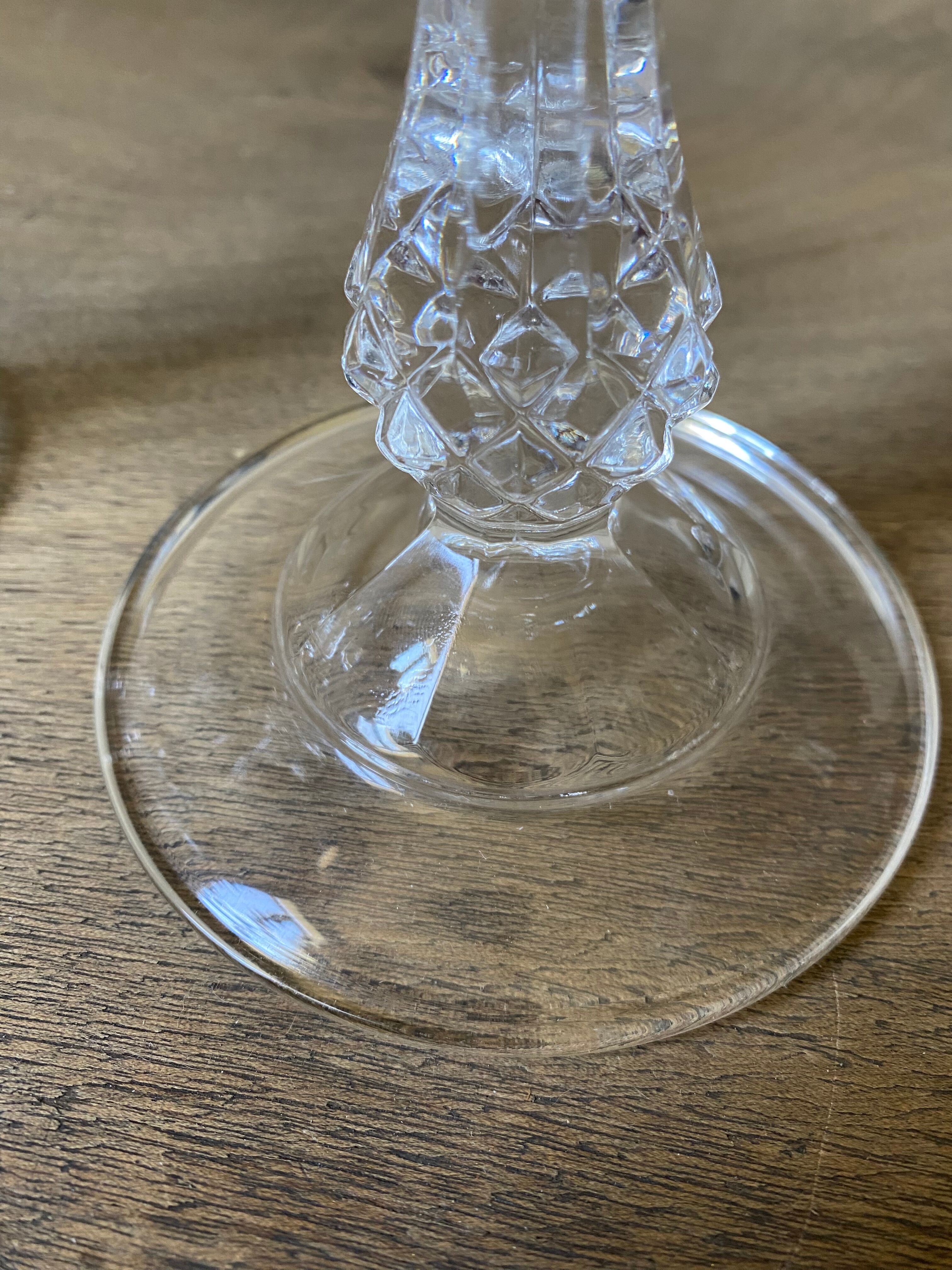 Set of two Arques crystal candle holders