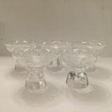 5 alcohol cut crystal glass set