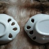 6 white porcelain bowls