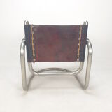 Set of 2 italian mid century lounge chairs, 1980's