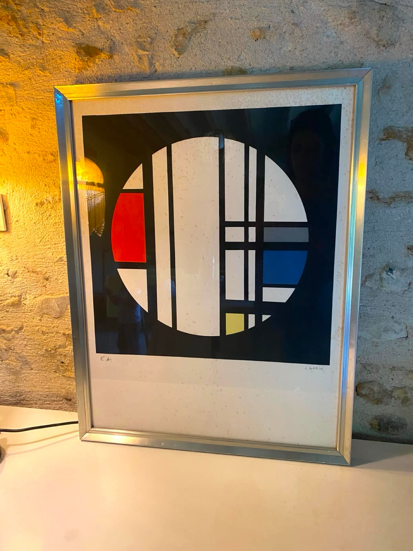 Geometric abstraction signed J. Gorin