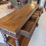 Oak serving console