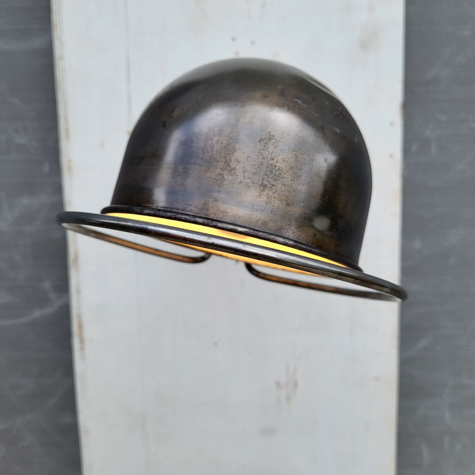 Brushed Jieldé wall light map of France