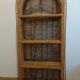 Round rattan shelf