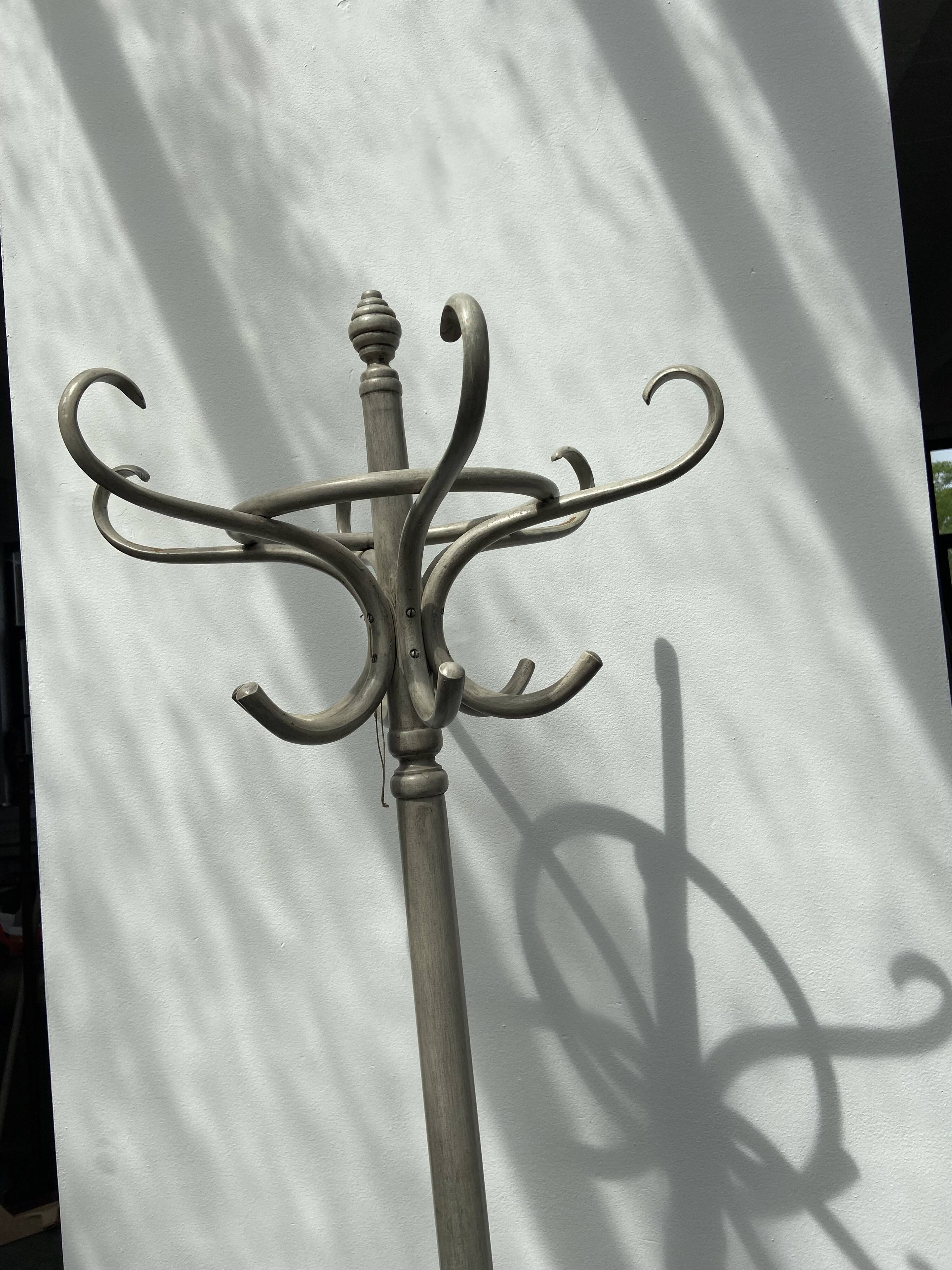 Coat rack on foot in white wood