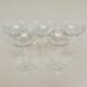 Set of five champagne glasses