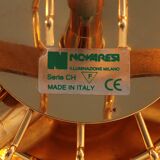 Novaresi Gold Plated Ceiling Lamp CH Serie 1970 Italy