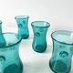 Set of bubble glass water glasses from the 1960s.