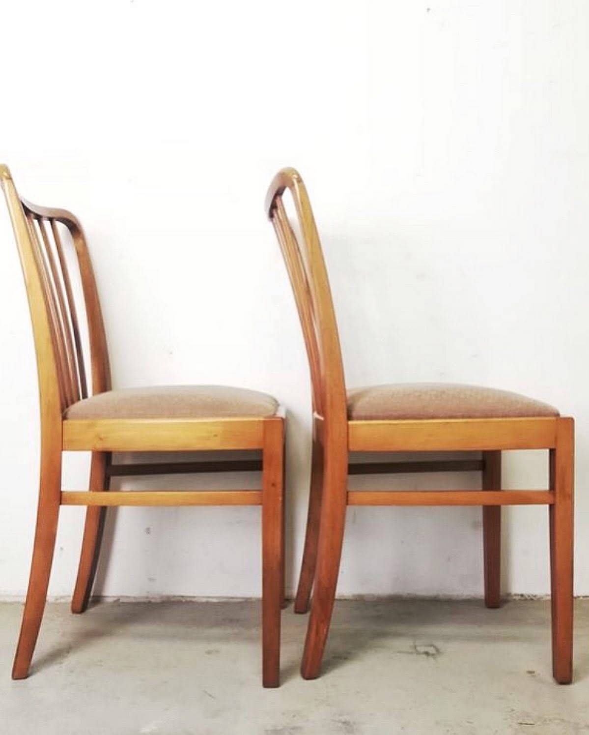 Pair of vintage Danish beech chairs