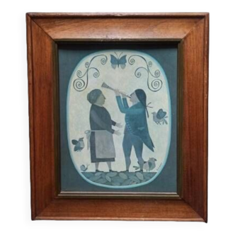 Folk Art Painting R. Davey