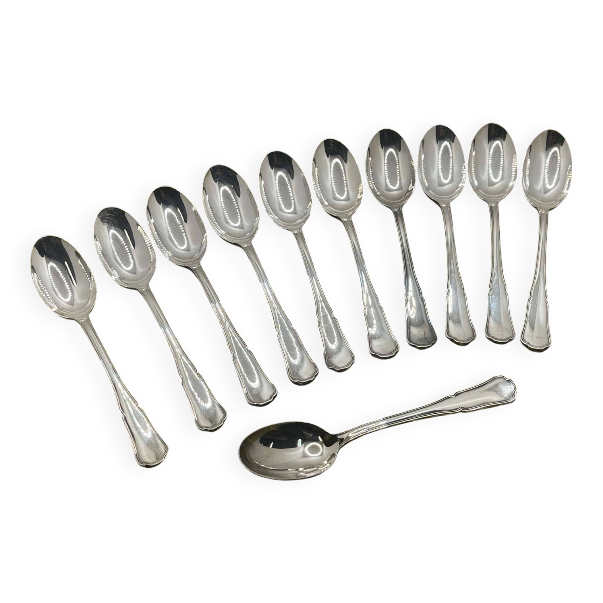 Set of 11 BOULENGER silver-plated metal teaspoons