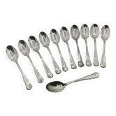 Set of 11 BOULENGER silver-plated metal teaspoons