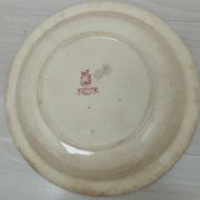 Hollow dish in Gien ironstone, Aubépine rose model