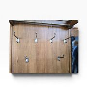 Vintage XL wall coat rack in wood for entrance / Wall coat rack