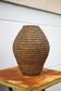 Old basket, burgundy straw and bramble, woven basket, interior decoration