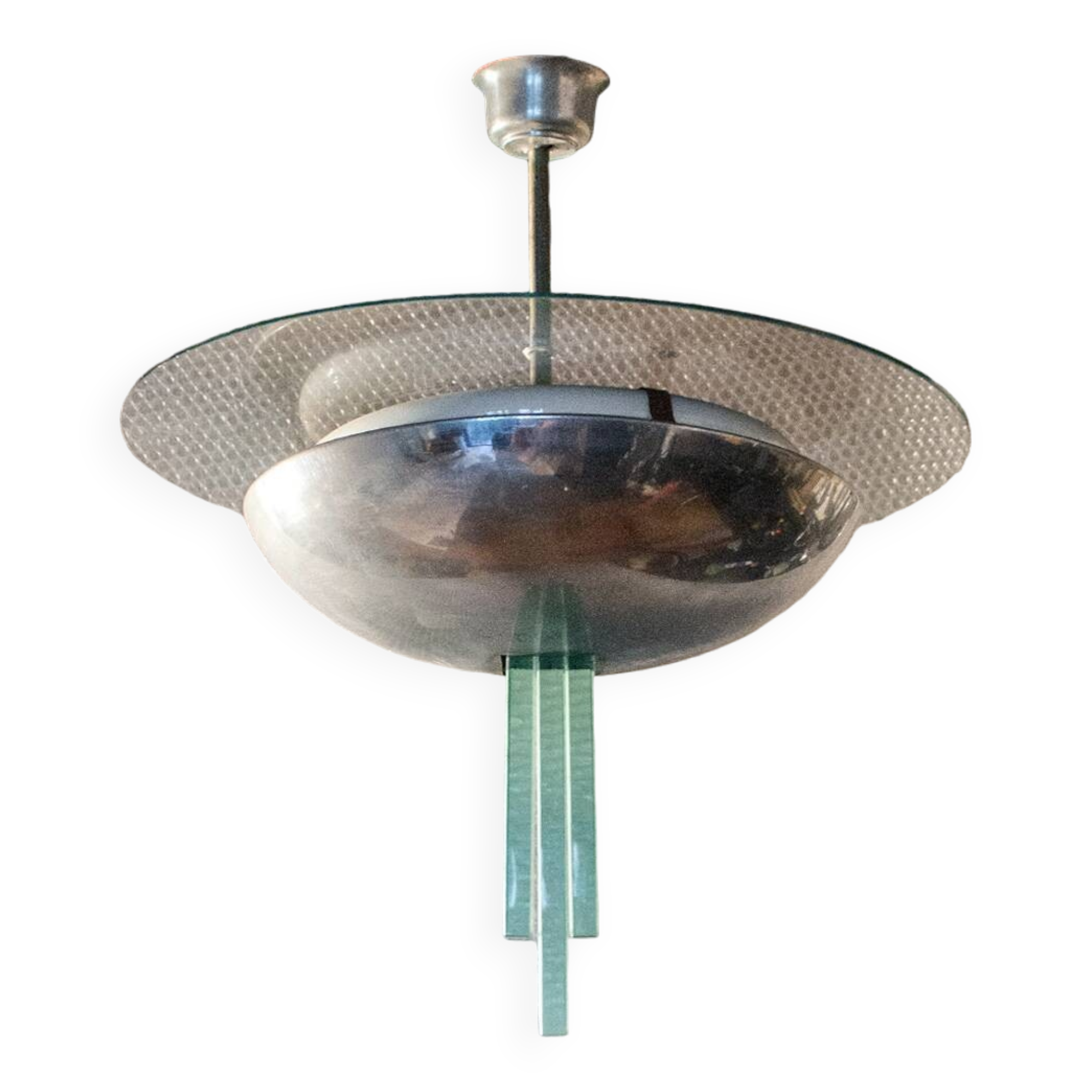 Lampadario razionalista di Pietro Chiesa per Fontana Arte Anni '40