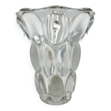 Large “bubbles” vase in Vannes Le Chatel crystal (1960s)