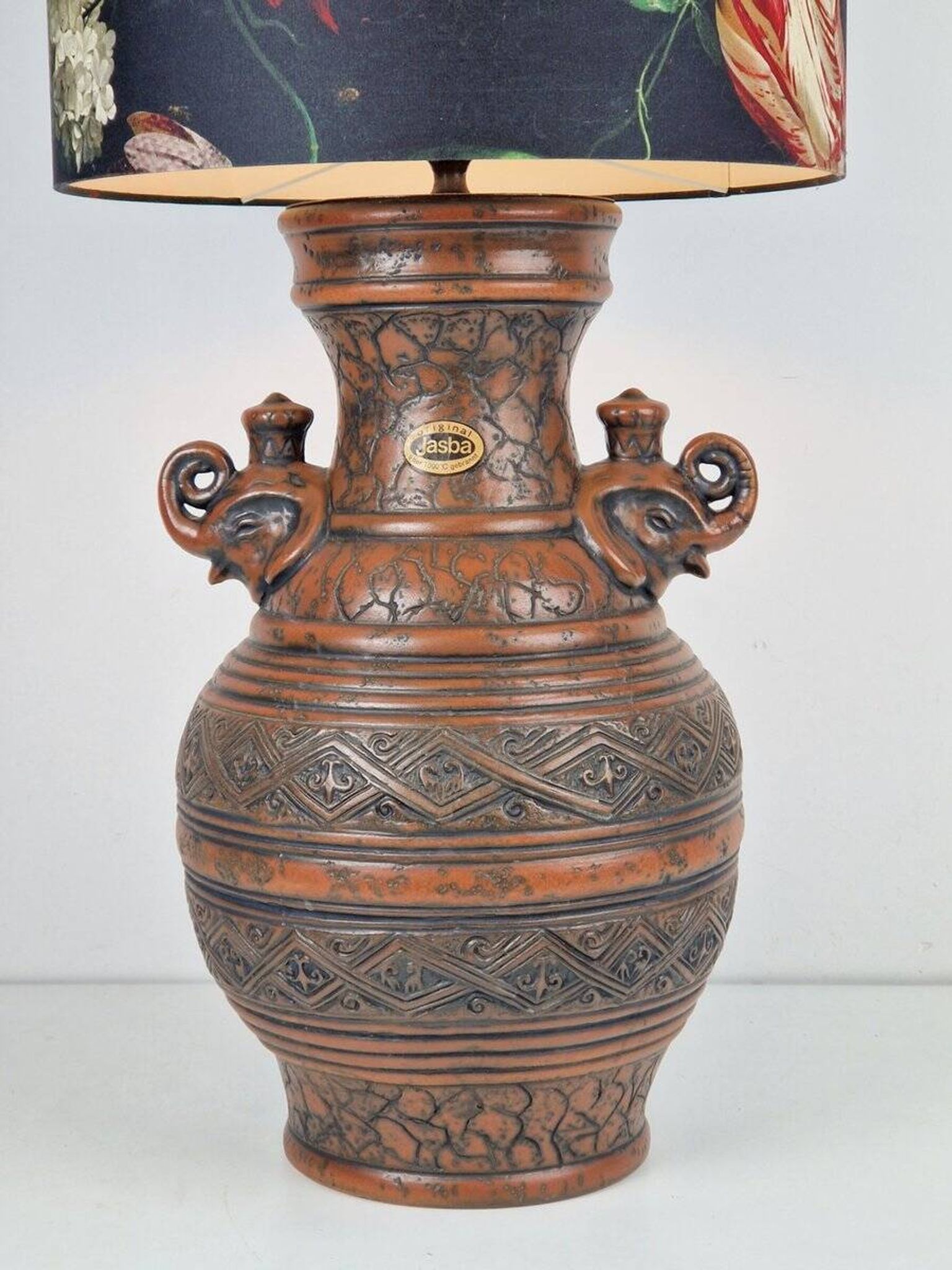 Vintage Fat Lava Ceramic Floor Lamp from Jasba, West-Germany, 1970s