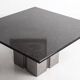 Designer table in marble and metal