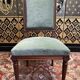 Set of 6 Louis XVI style chairs in green velvet