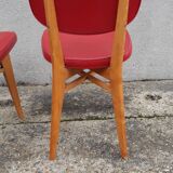 Pair of chairs type red skai bistro
