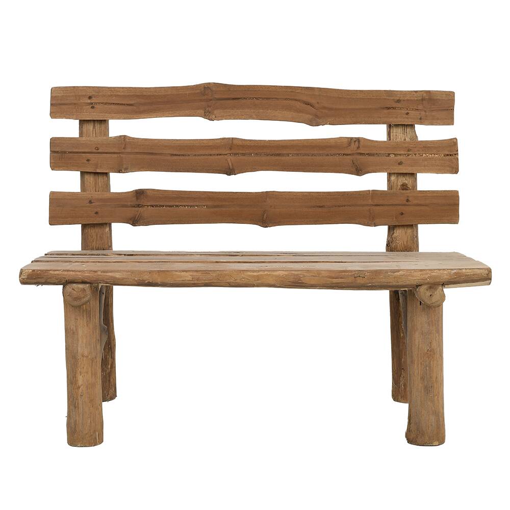 Banc rustique en rondins de bois