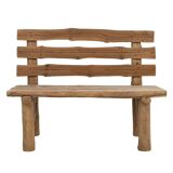 Rustic log bench