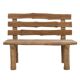 Banc rustique en rondins de bois
