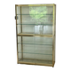 Large exhibition window in gilded brass 20th century period