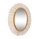 Rattan oval mirror 47x61cm