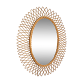 Rattan oval mirror 47x61cm