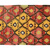 Tapis kilim artisanal anatolien, 271 cm x 90 cm