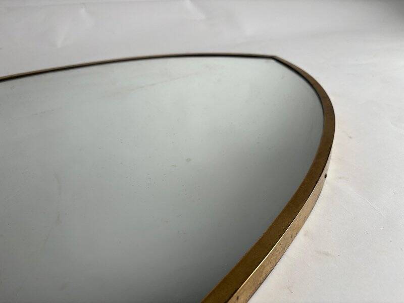 Mid-Century Modern Brass Wall Mirror by Gio Ponti, 1950