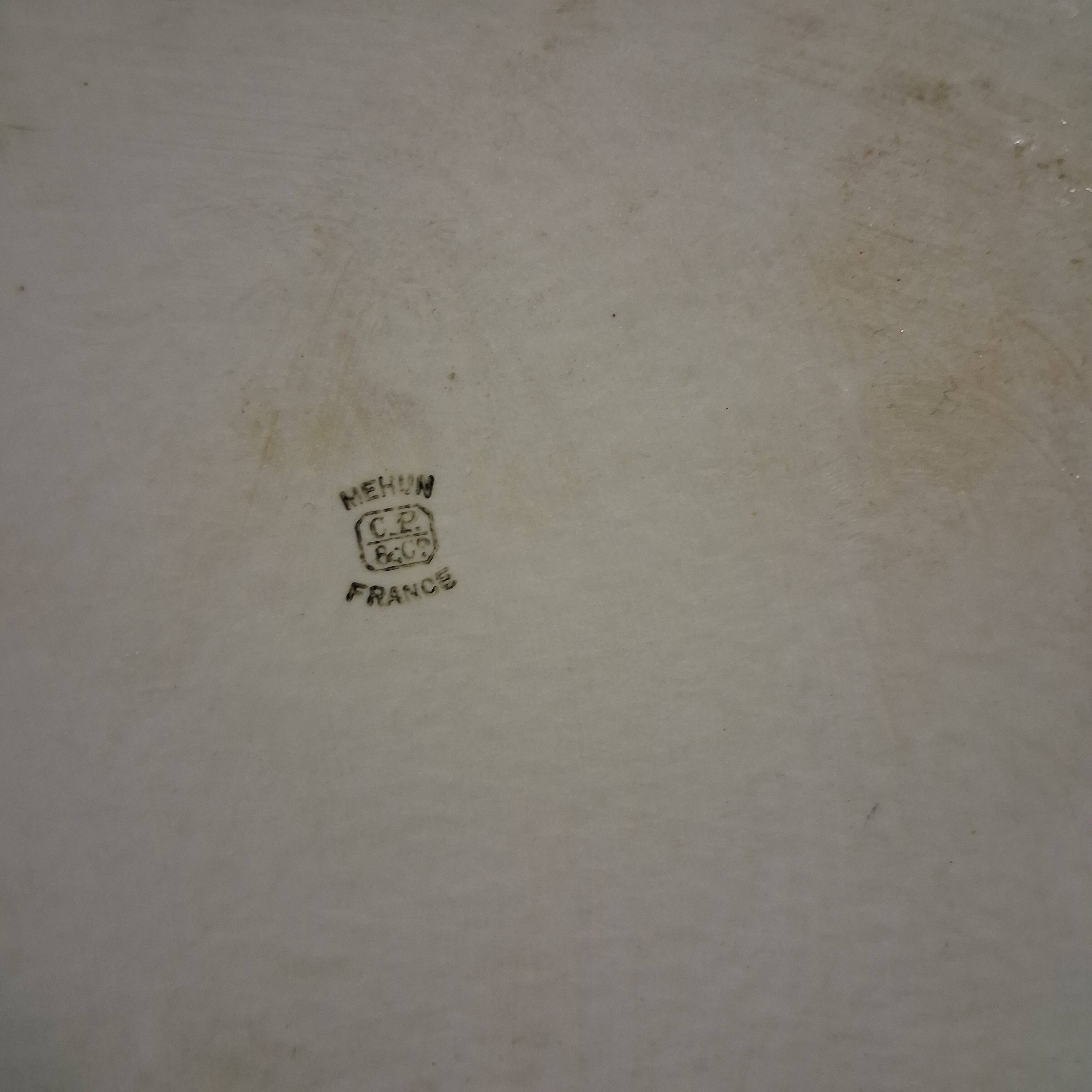 Very nice old white porcelain dish from Mehun in good condition.