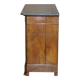 Antique walnut commode from 1860 with a marble top and original key.