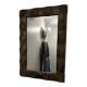 Wall mirror in carved wood (spiral patterns)