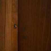 Art Deco walnut birdseye maple Amsterdam school cabinet with glass doors, 1930s