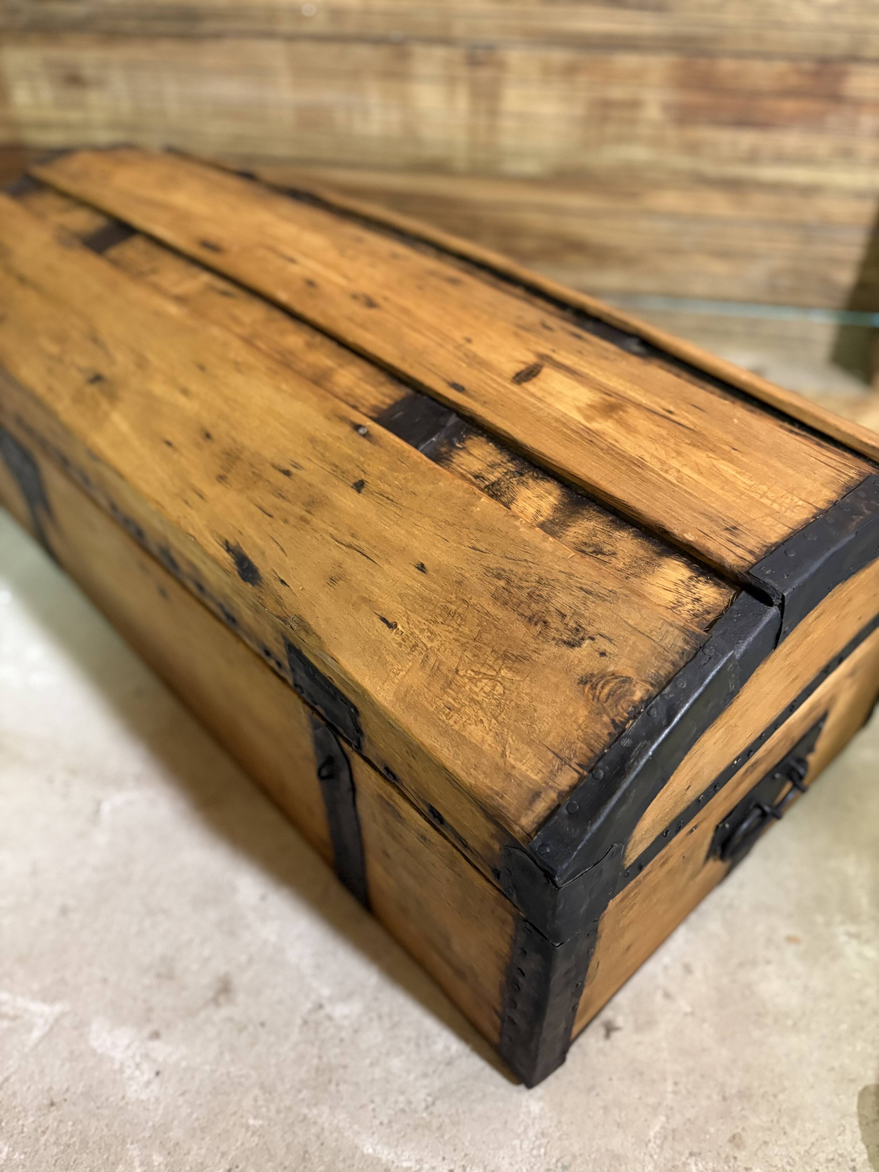 Old wooden trunk