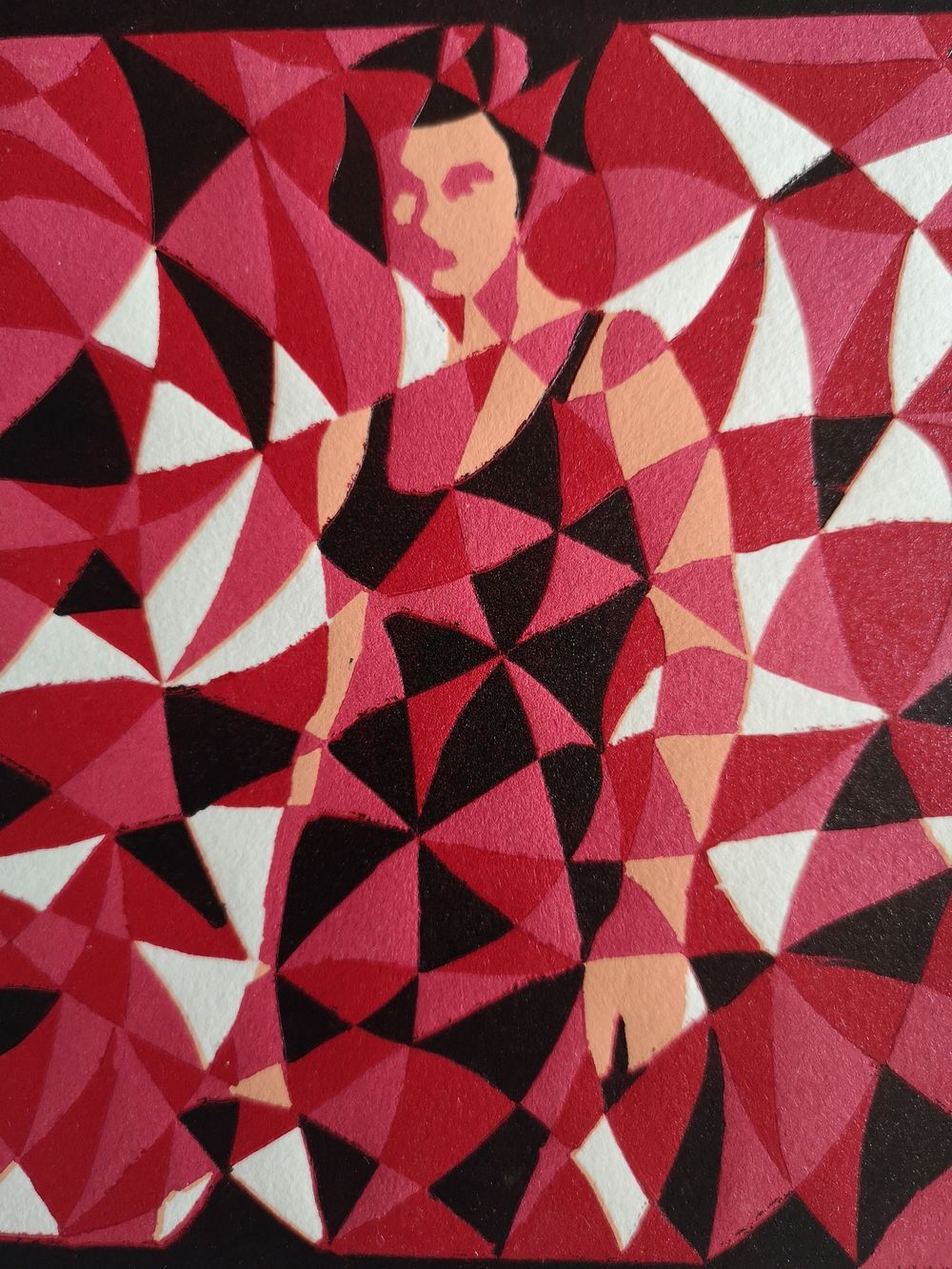 Lithograph by Matias Urieta - 'Mujer Fuego' - numbered 5/10 - 1998