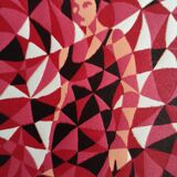 Lithograph by Matias Urieta - 'Mujer Fuego' - numbered 5/10 - 1998